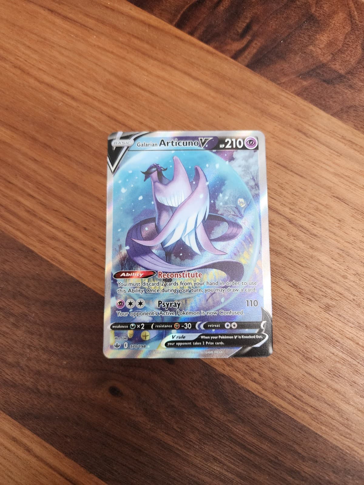 Galarian Articuno V (Alternate Full Art) 170/198 Swsh06: Sword & Shield -...