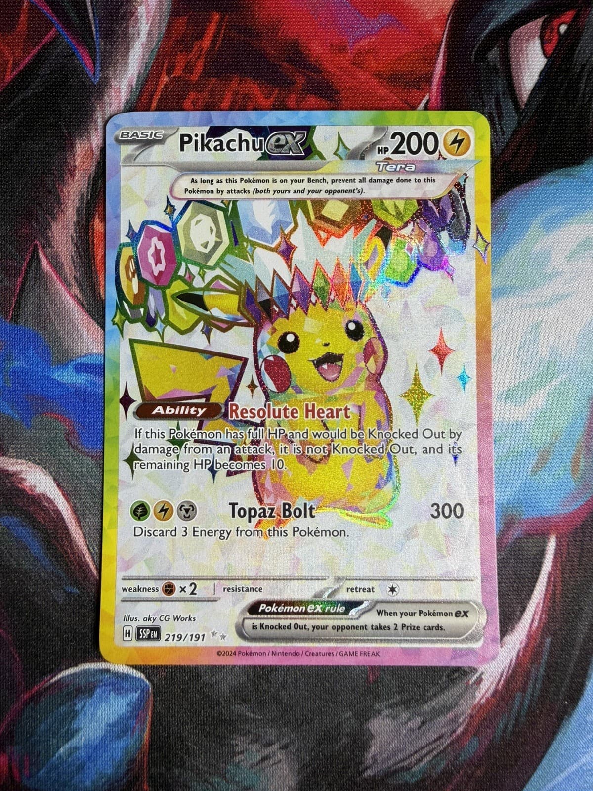 2024 S&V Surging Sparks Pikachu ex Secret Rare #219/191 NM SR