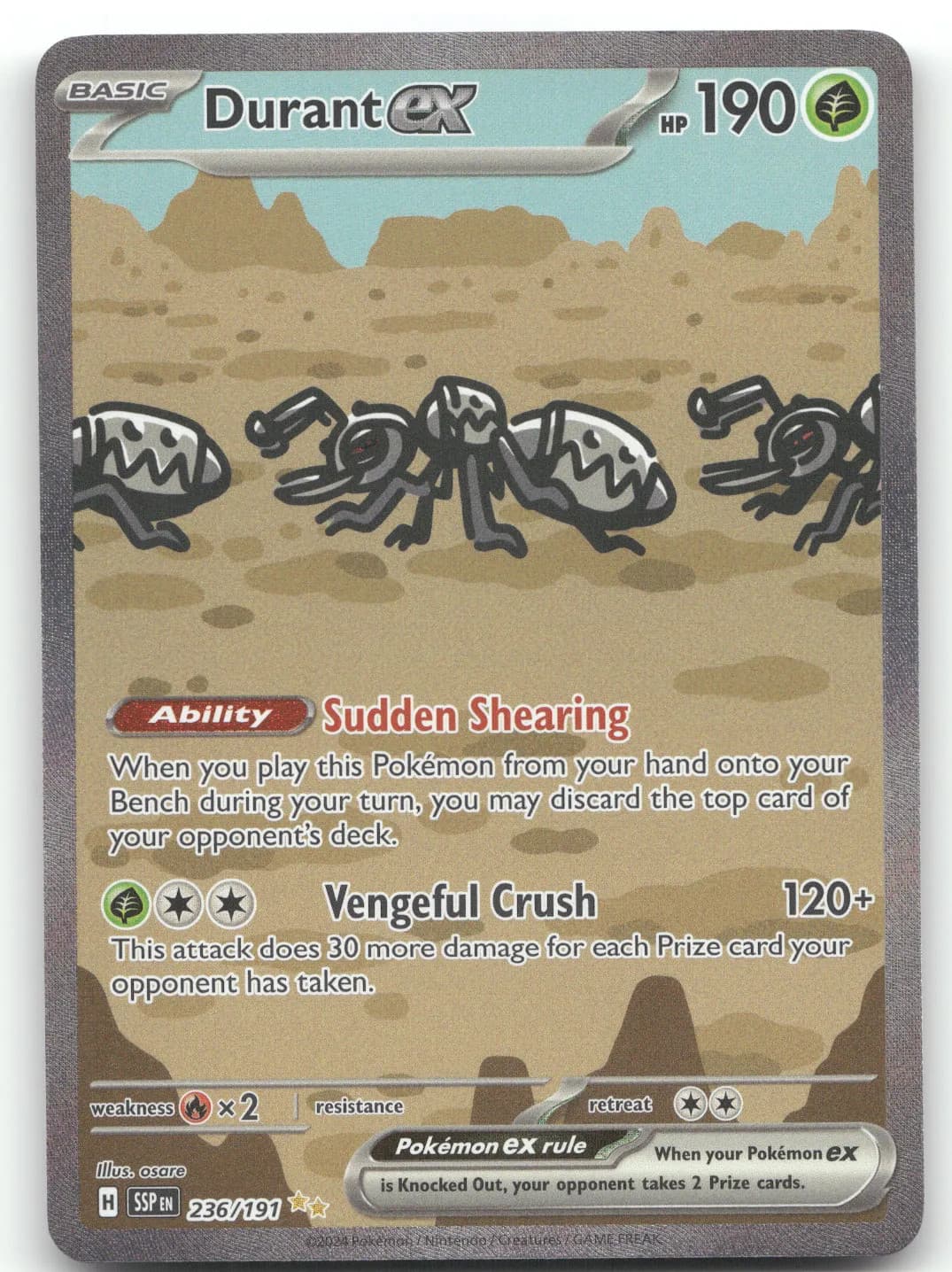 2024 Surging Sparks Durant ex Secret Rare #236/191