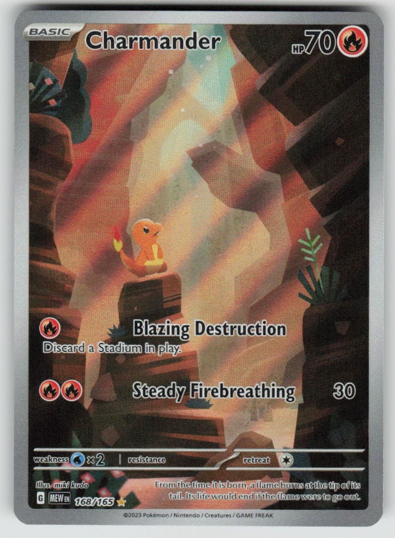 Charmander Holo 168/165 Illustration Rare 151 Pokemon NM