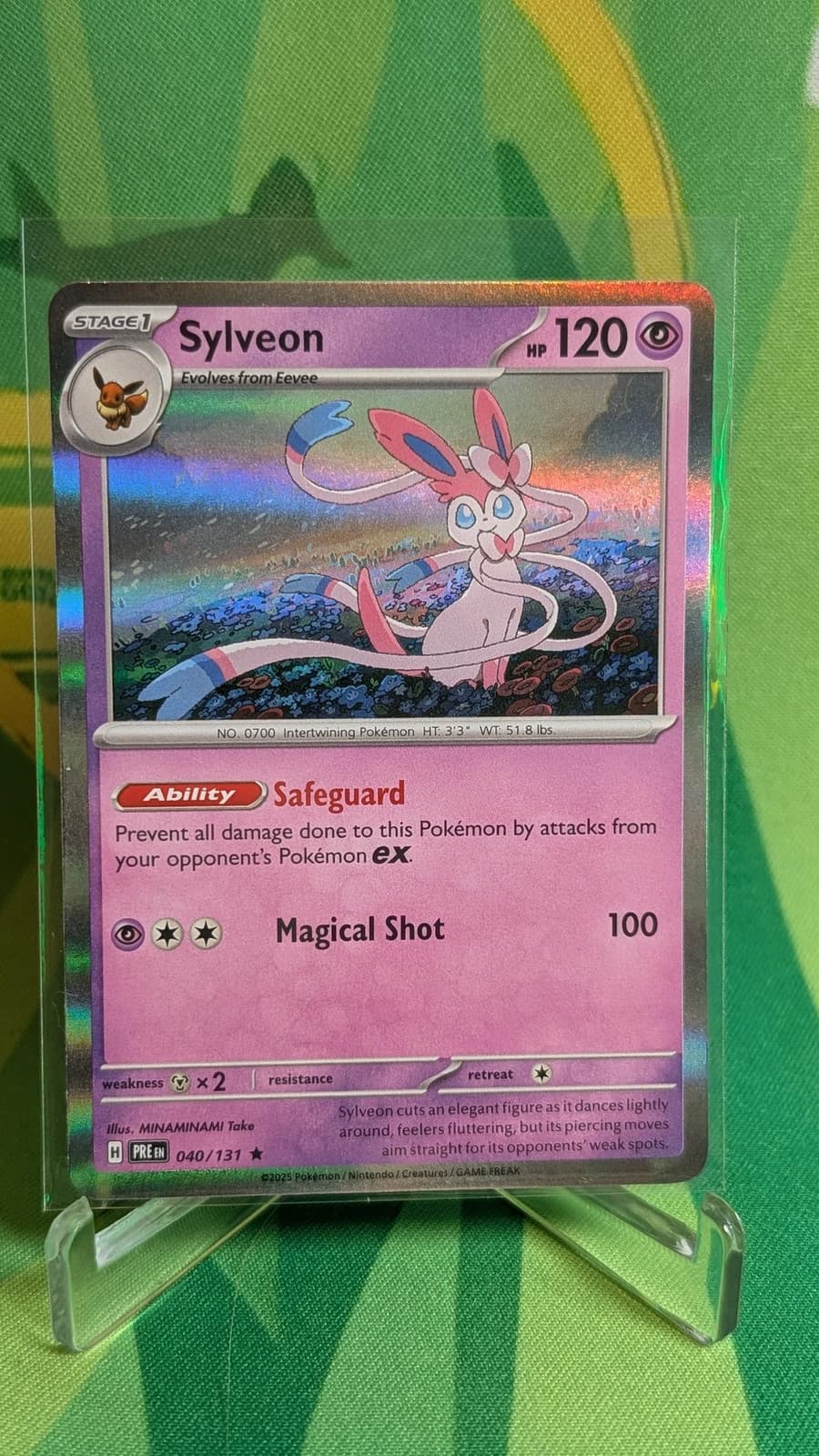 2025 Prismatic Evolutions Sylveon Holo Rare #40/131