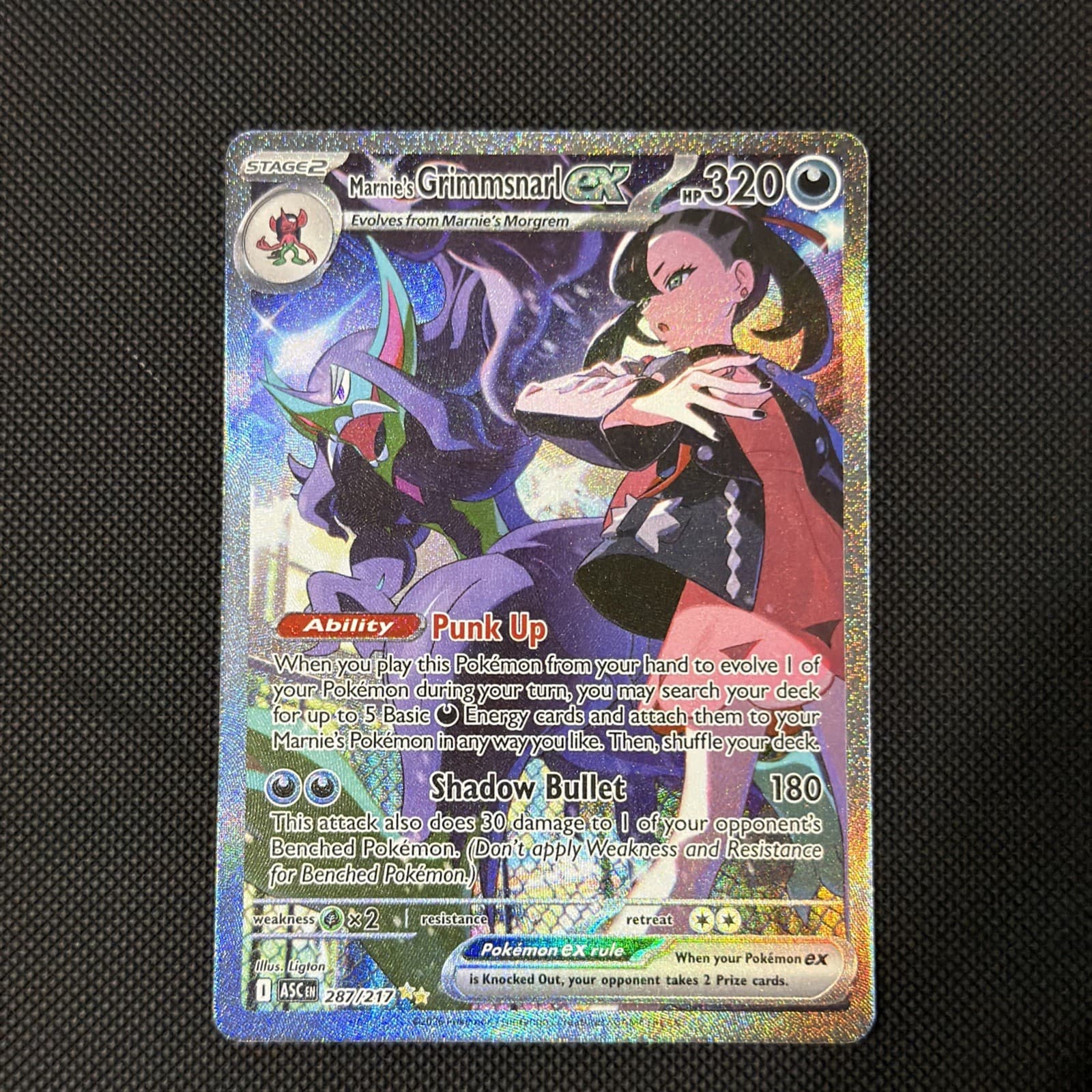 Marnie's Grimmsnarl ex 287/217 Me: Ascended Heroes Holo