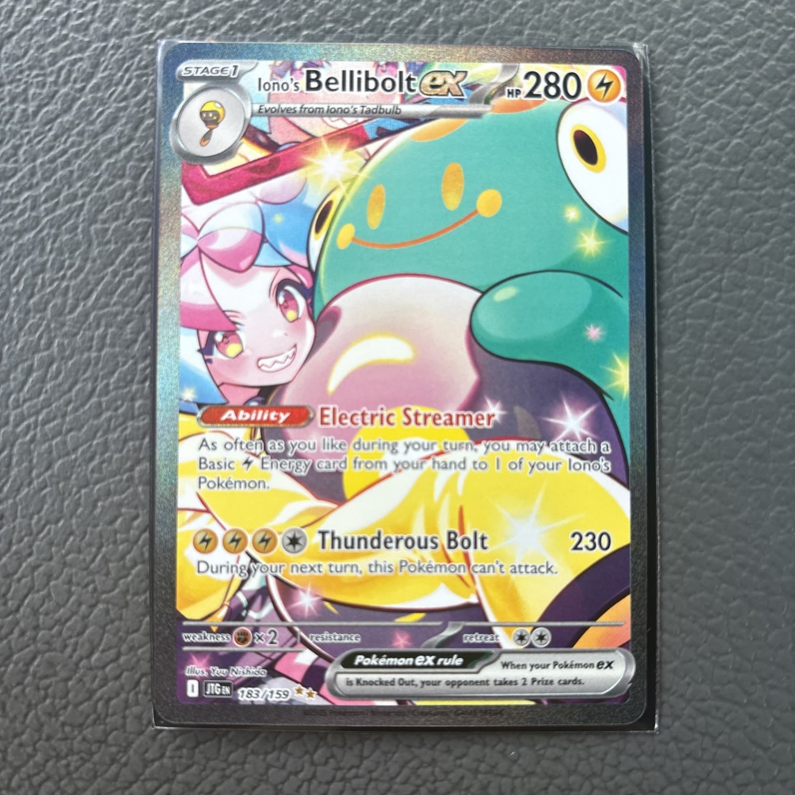 Iono's Bellibolt EX Secret Illustration Rare Art  (183/159) - Journey Together