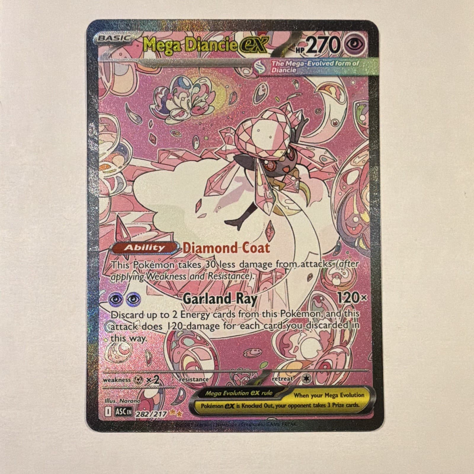 Mega Diancie ex 282/217 Me: Ascended Heroes Holo SIR