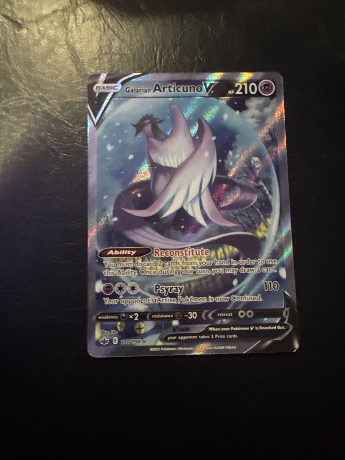 Galarian Articuno V (Alternate Full Art) 170/198 Swsh06: Sword & Shield