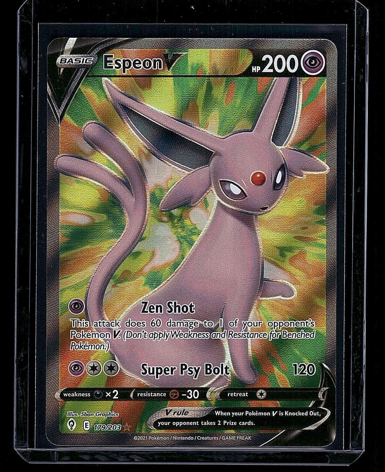 Espeon V 179/203 Ultra Rare Evolving Skies Pokemon Near Mint