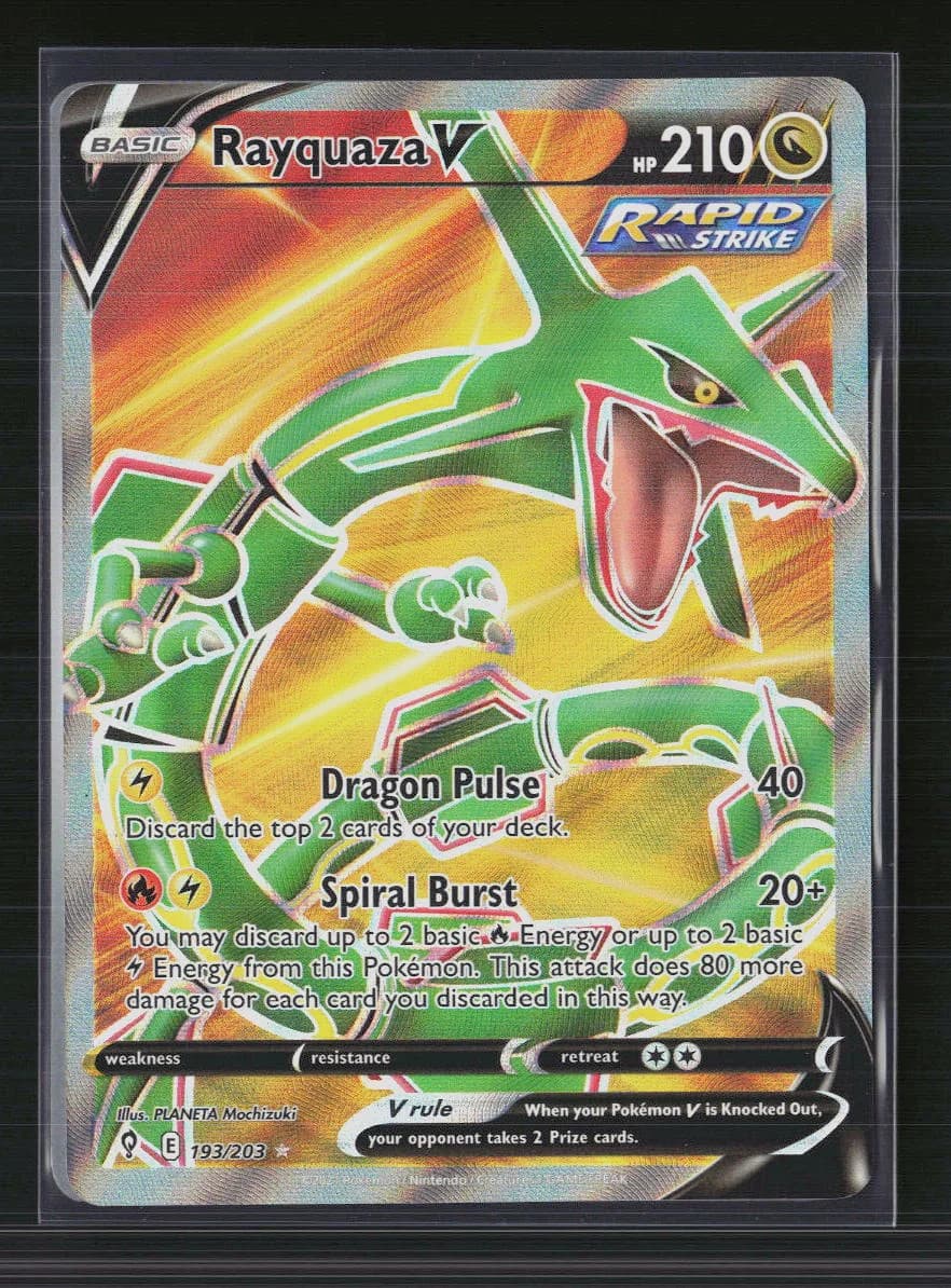 Pokemon 2021 Evolving Skies Rayquaza V FA #193/203