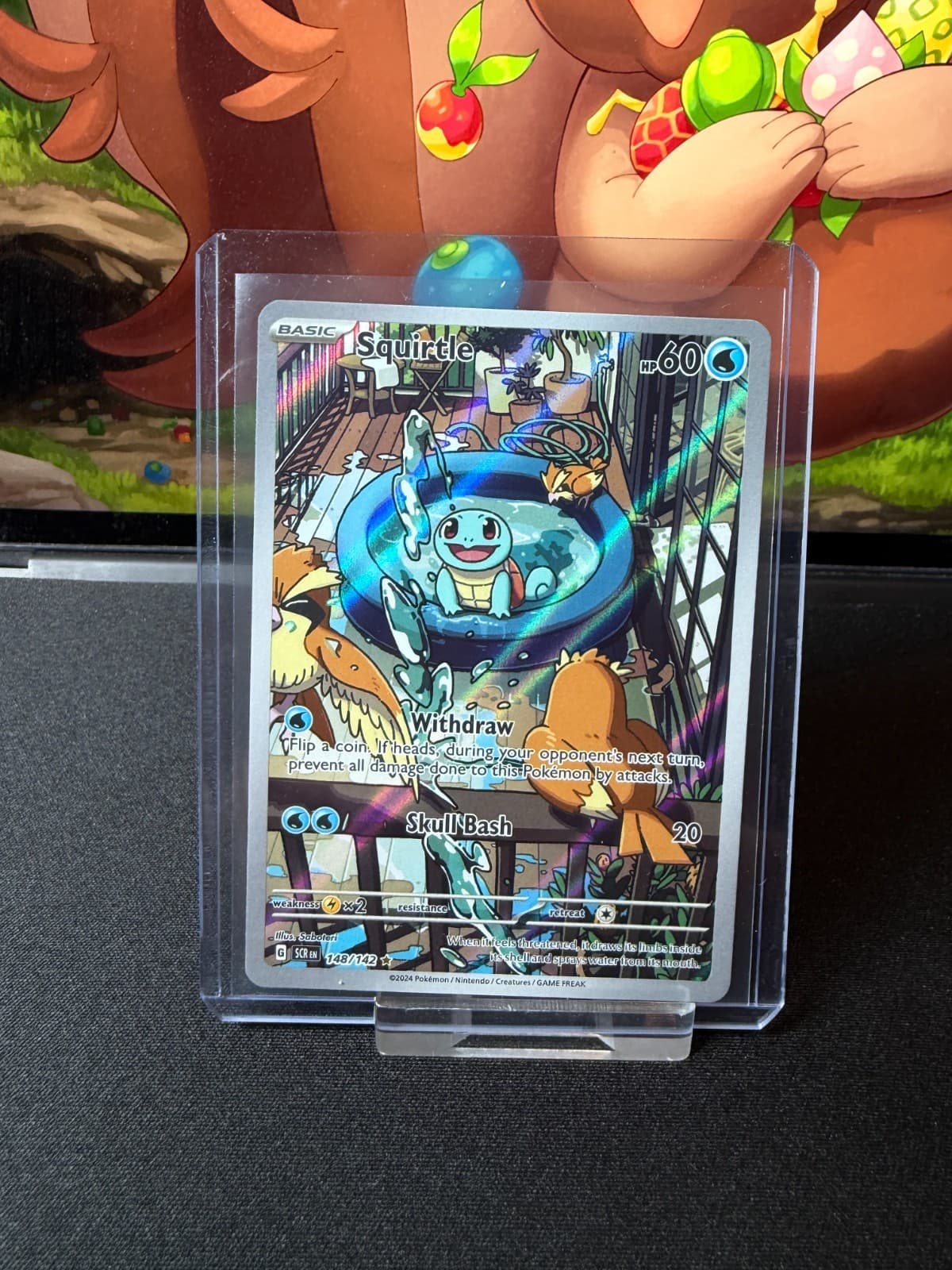 Squirtle - 148/142 - Stellar Crown - Pokemon TCG Card Illustration Rare NM IR