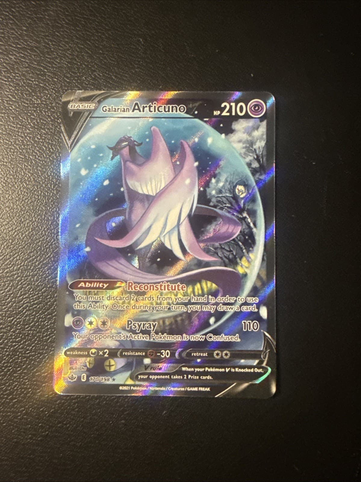 Galarian Articuno v Alternate Full Art Card 170/198
