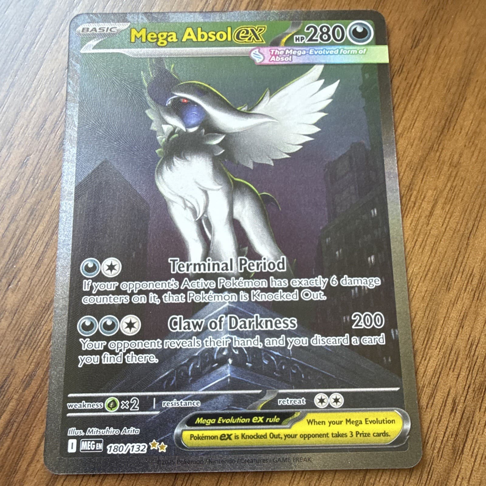 Pokémon TCG Mega Absol EX 180/132 Evolutions Secret Rare Holo Mega