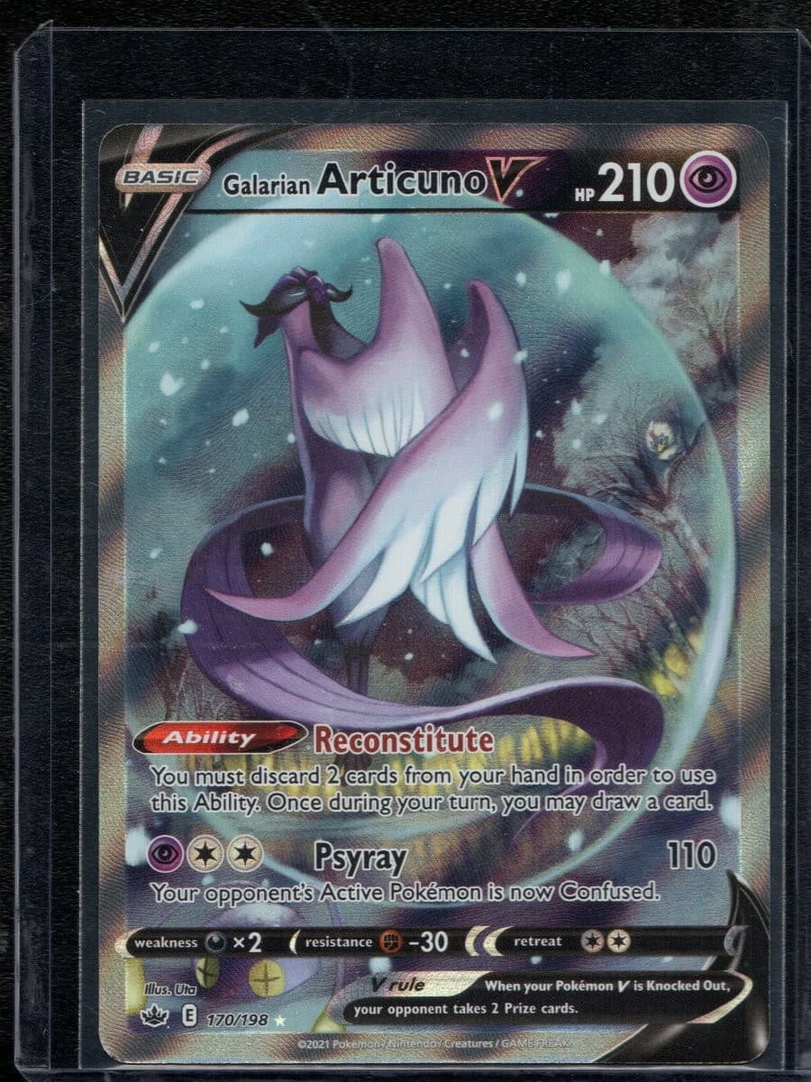 Galarian Articuno V Alt Art Holo Ultra Rare SWSH06: Chilling Reign 170/198 NM