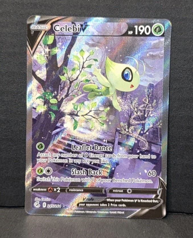 Pokémon Celebi V Alternate Full Art SWSH08: Fusion Strike Ultra Rare #245/264