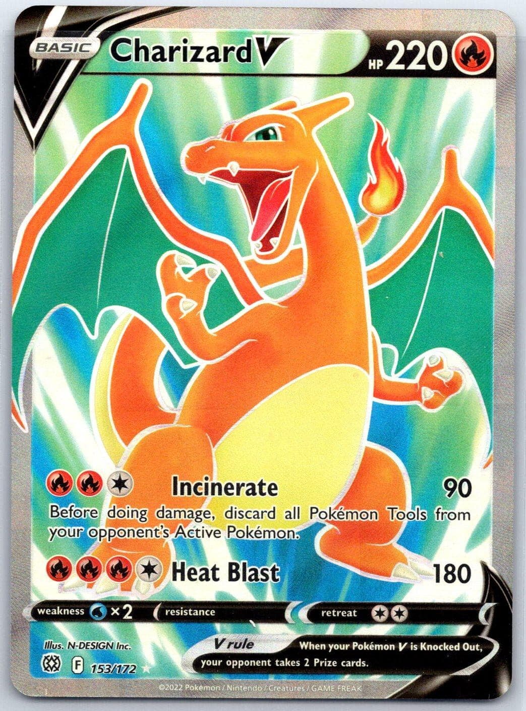 Charizard V 153/172 Ultra Rare Brilliant Stars Pokemon Holo Lightly Played