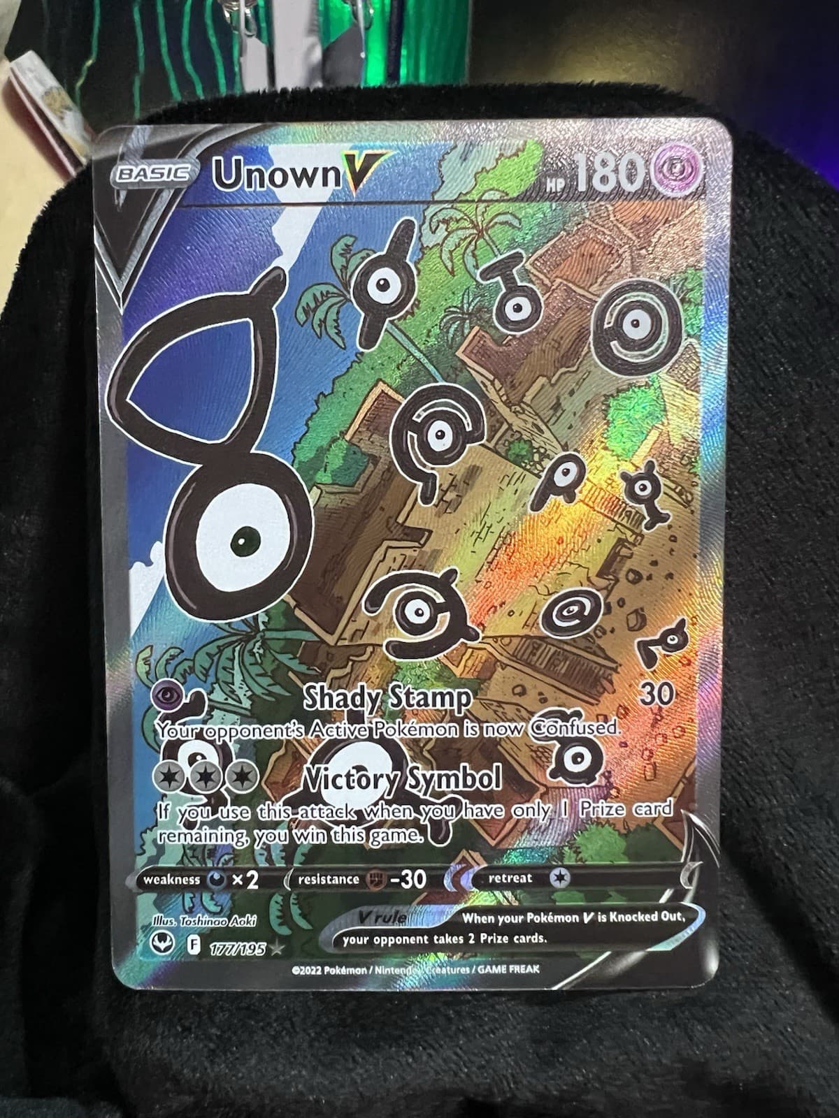 Unown V (Alternate Full Art) 177/195 Swsh12: Sword & Shield - Silver Tempest NM