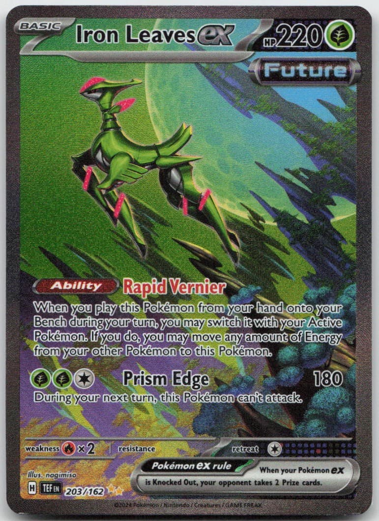 Iron Leaves ex 203/162 Temporal Forces Pokemon TCG Holo LP