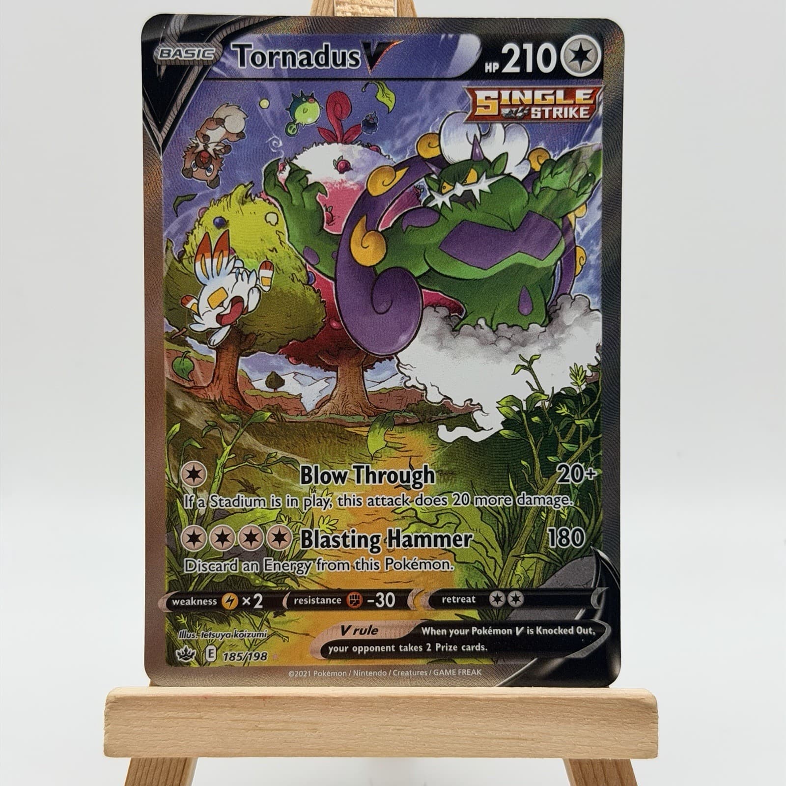 Tornadus V (Alternate Full Art) 185/198 Swsh06: Sword & Shield - Chilling Reign