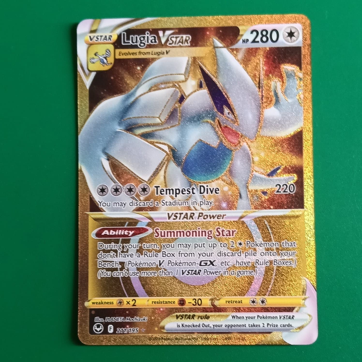 Pokémon TCG Lugia VSTAR 202/195 Ultra Rare Holo Silver Tempest EN