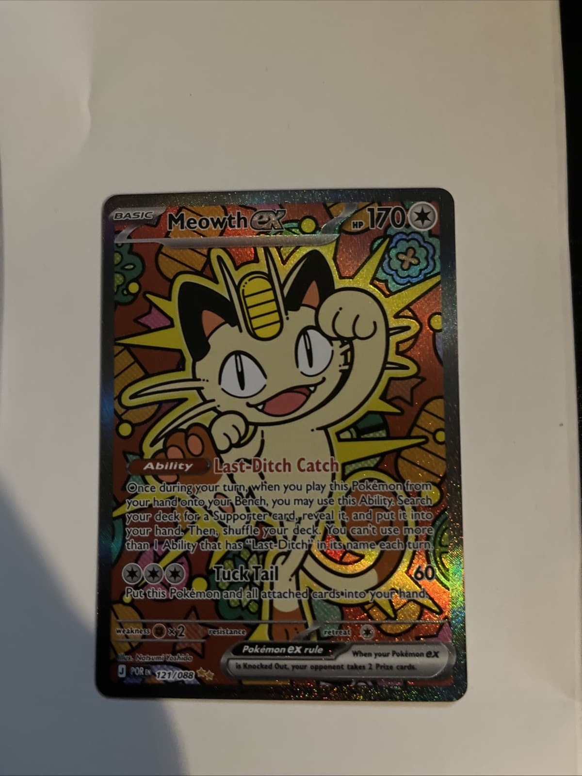 Meowth ex 121/088 Me03: Perfect Order Holo
