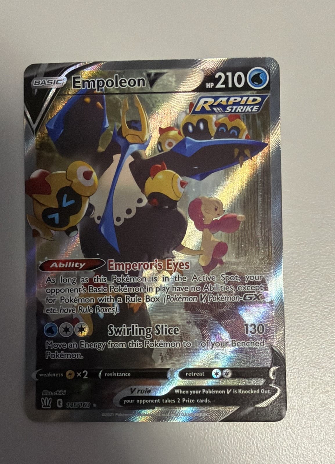 Empoleon V (Alternate Full Art) 146/163 Swsh05: Battle Styles Holo