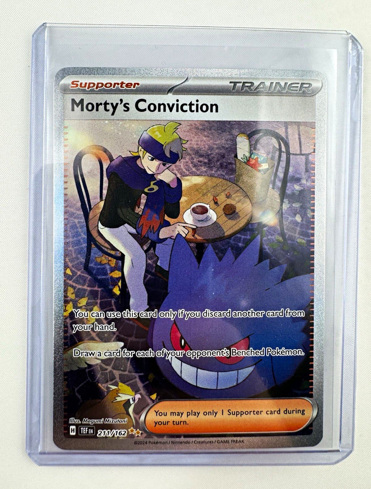 Pokemon Morty's Conviction 211/162 SV05 Temporal Forces Ultra Rare FA Holo Eng
