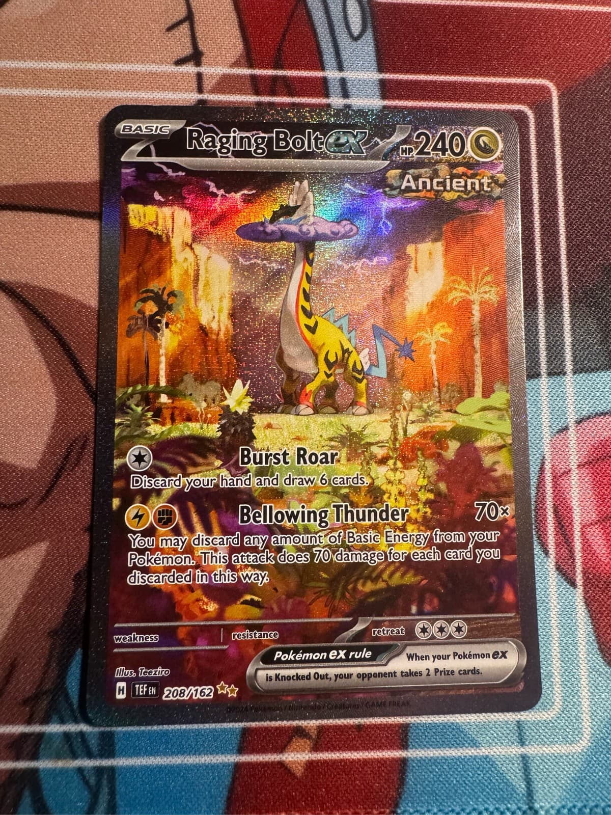 Raging Bolt ex 208/162 Special Illustration Rare Temporal Forces Pokemon