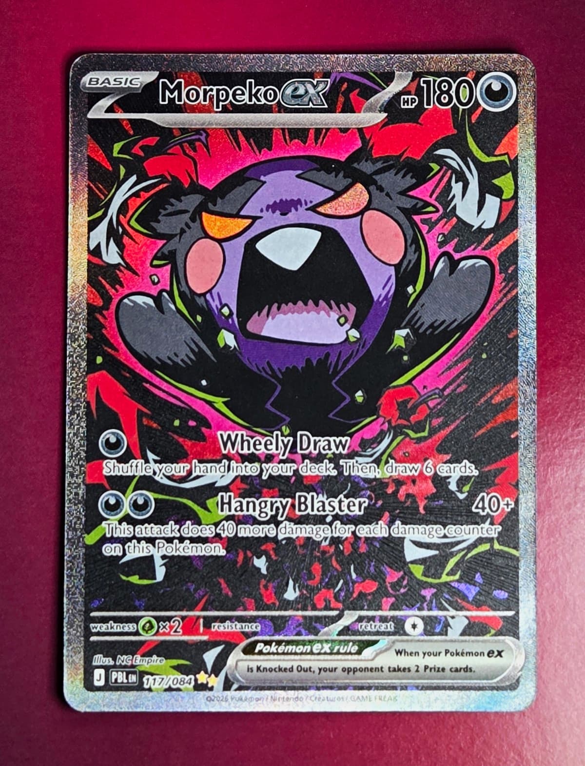 Pokemon Pitch Black Morpeko ex 117/084 Special Illustration Rare