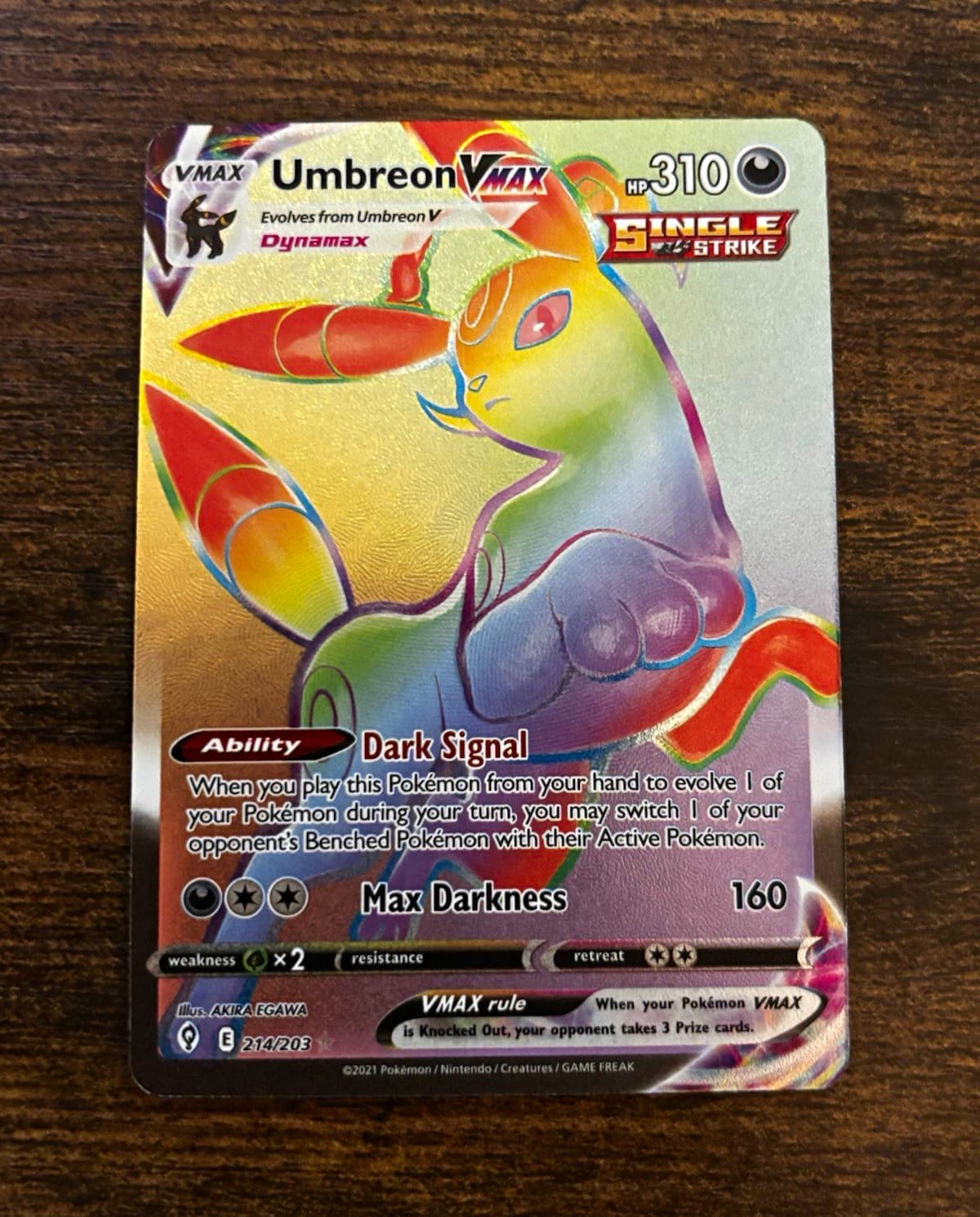 Umbreon VMAX 214/203 Evolving Skies Secret Rare Holo 2021 Near Mint!