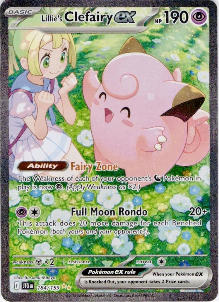 Lillie's Clefairy ex 184/159 Journey Together Pokemon Holo NM