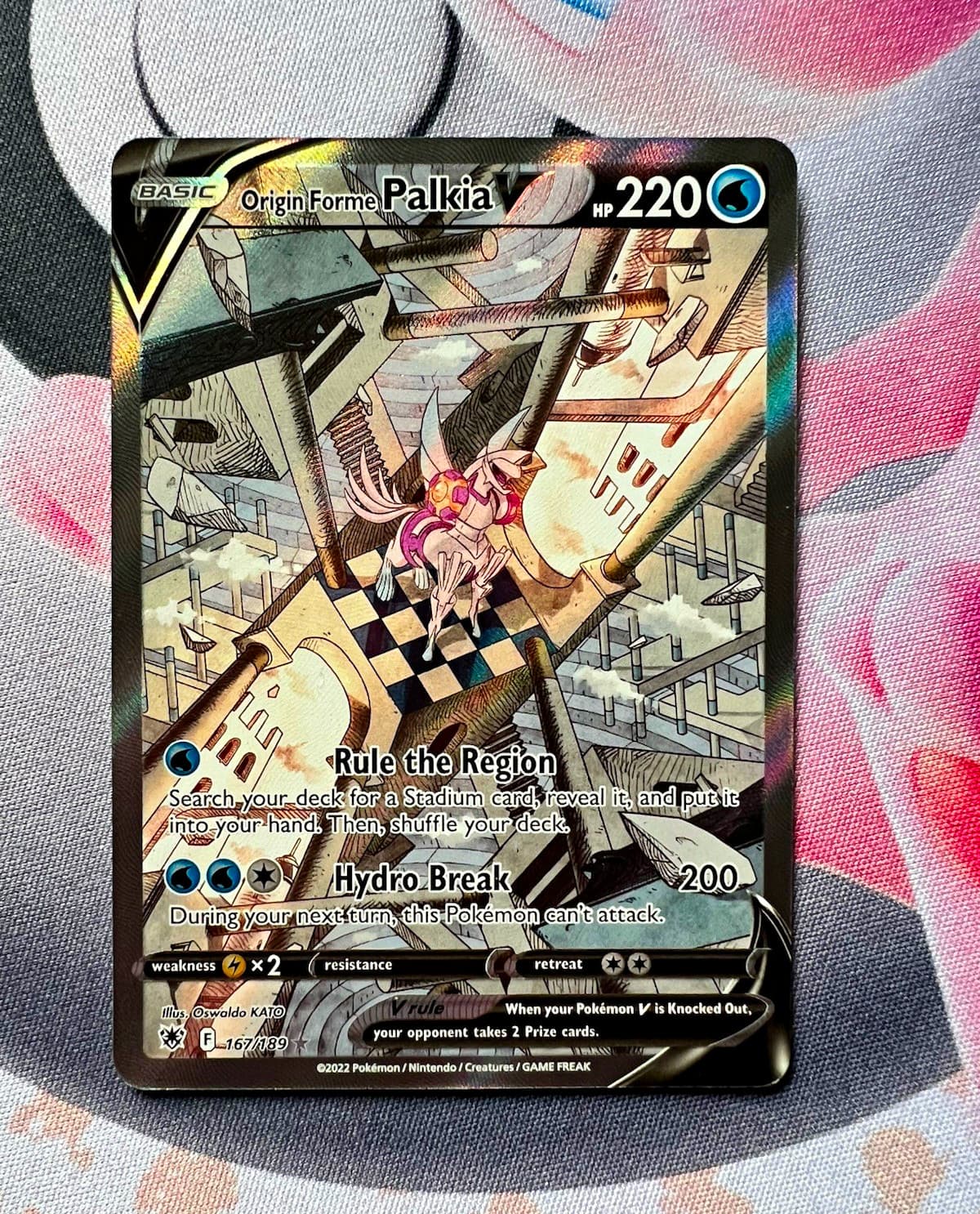 The Pokémon Company Pokemon TCG Origin Forme Palkia V 167/189 Full Art Holo