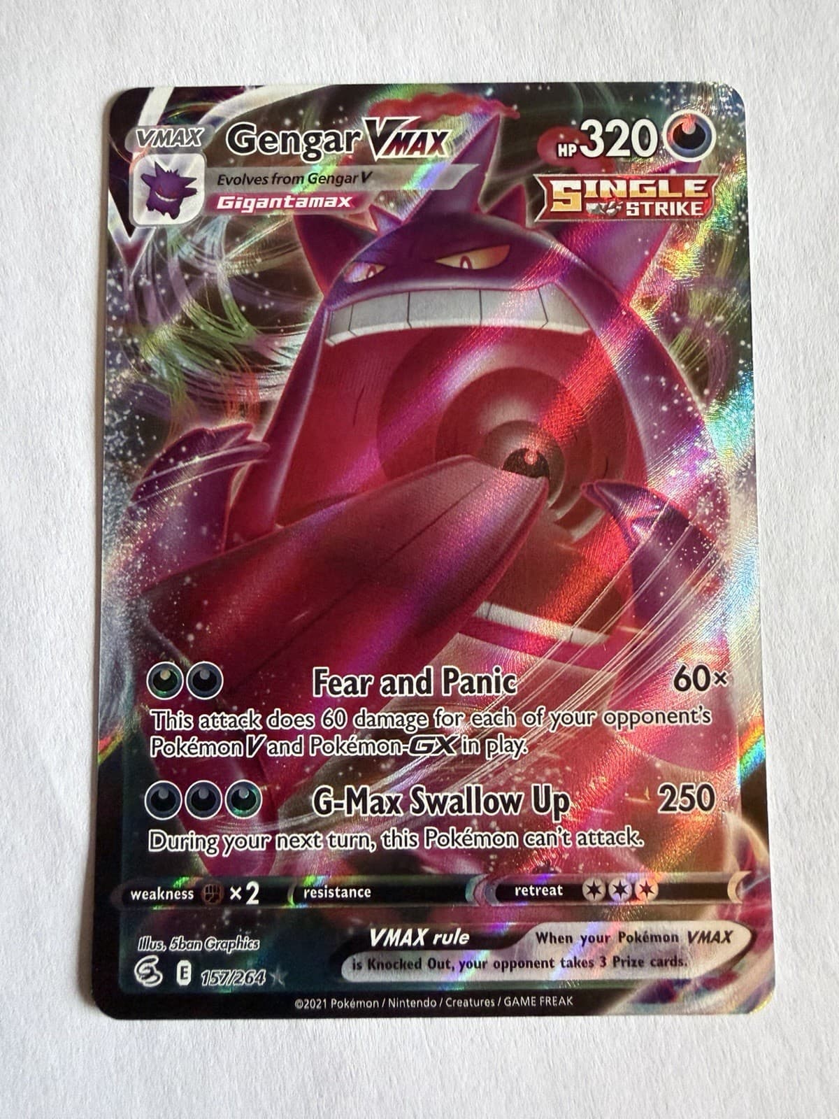 Pokémon TCG Gengar VMAX 157/264 Lost Origin NM Condition