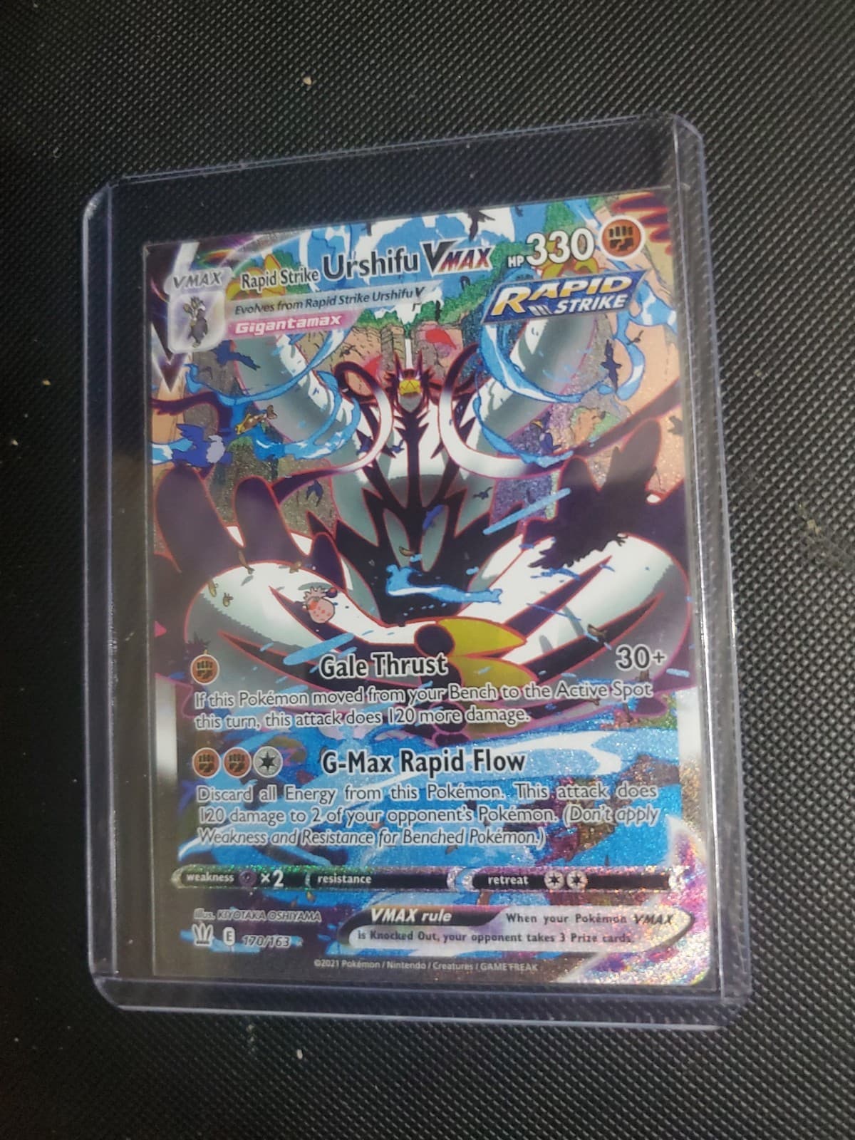 Pokémon TCG Urshifu VMAX Rapid Strike 170/163 Alternate Art Secret Card