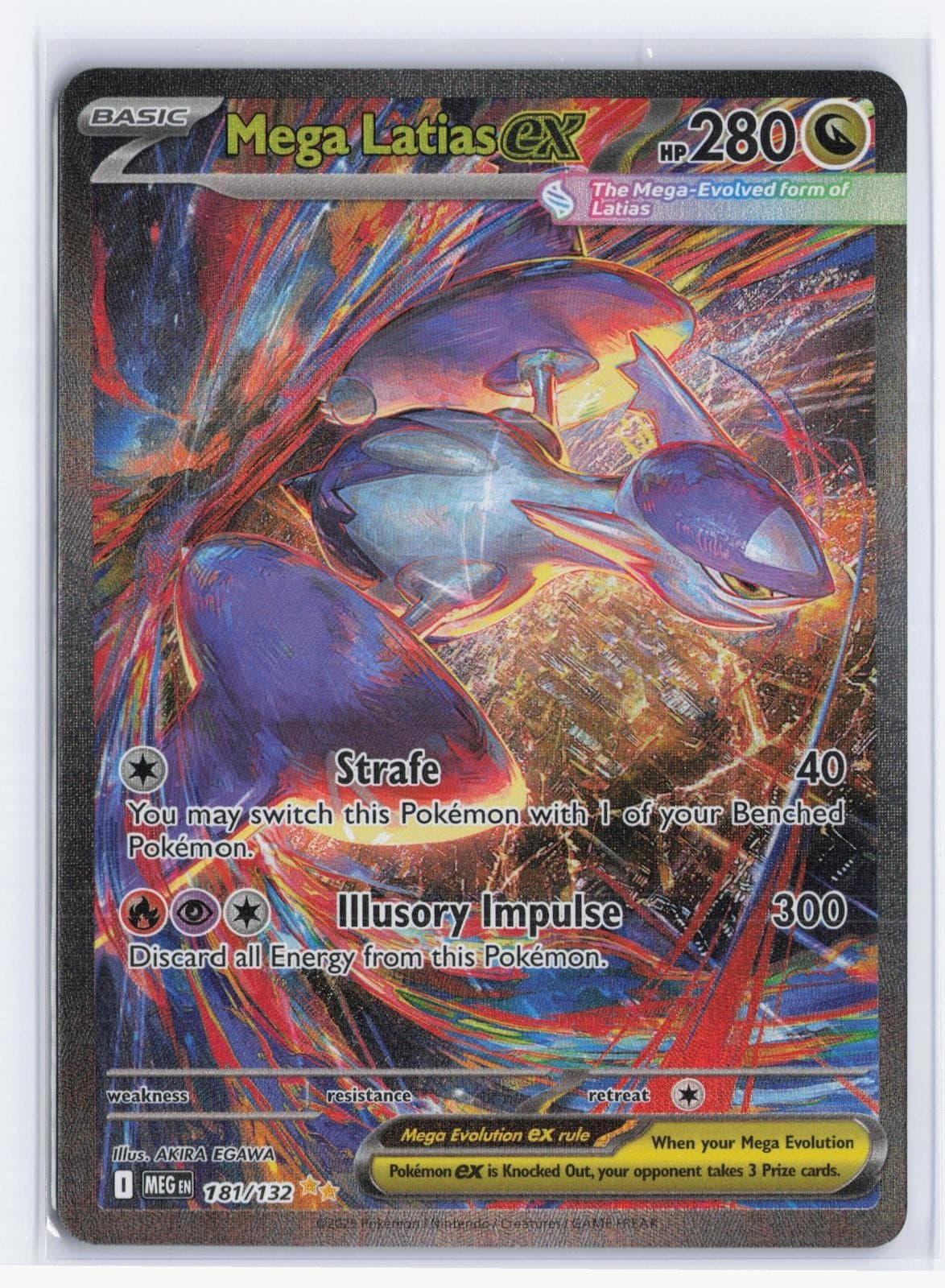 Mega Latias ex 181/132 Special Illustration Rare Mega Evolution Pokemon Holo NM