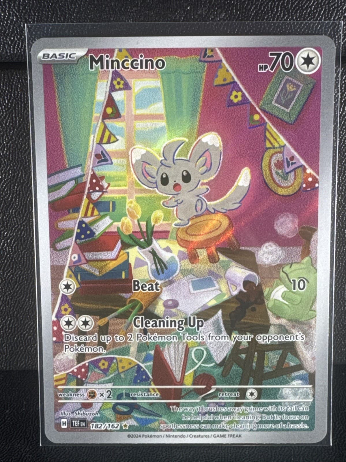 Pokemon - Minccino - 182/162 SV05: Temporal Forces - Illustration Rare - NM