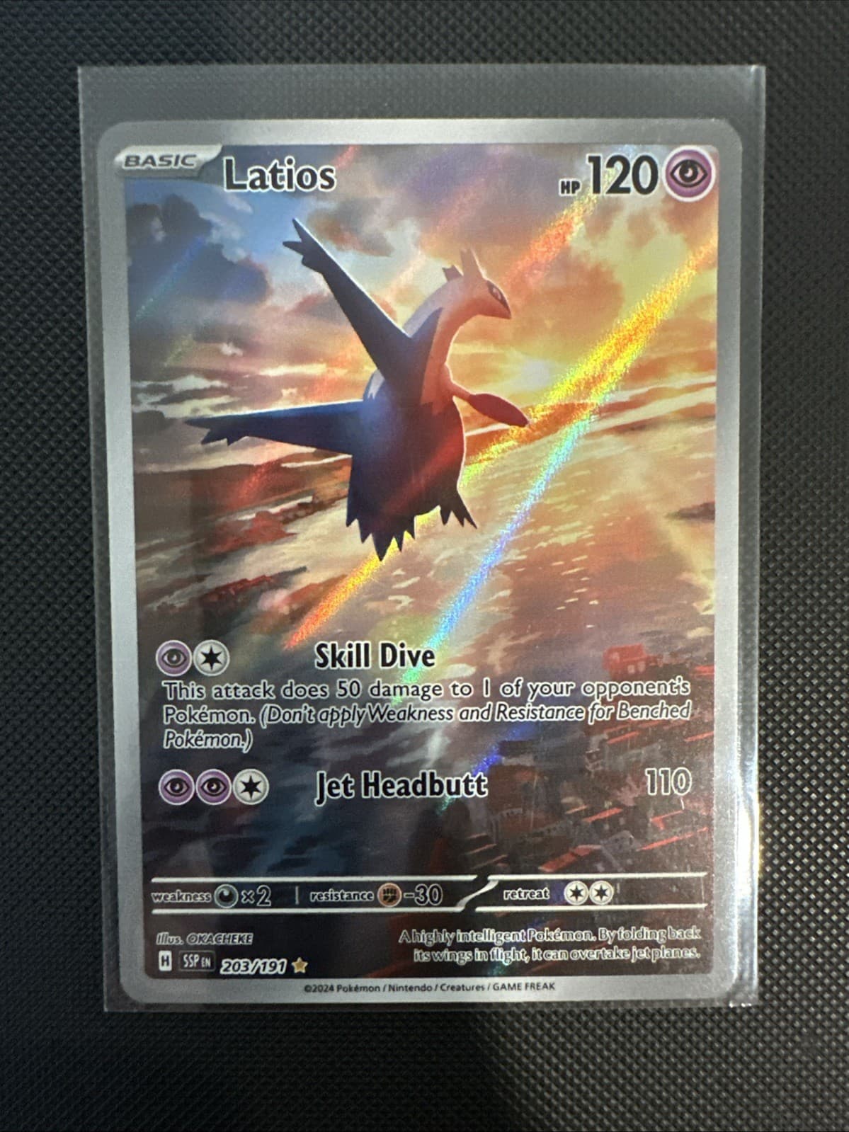 Latios 203/191 Illustration Rare Surging Sparks Pokemon Holo Near Mint