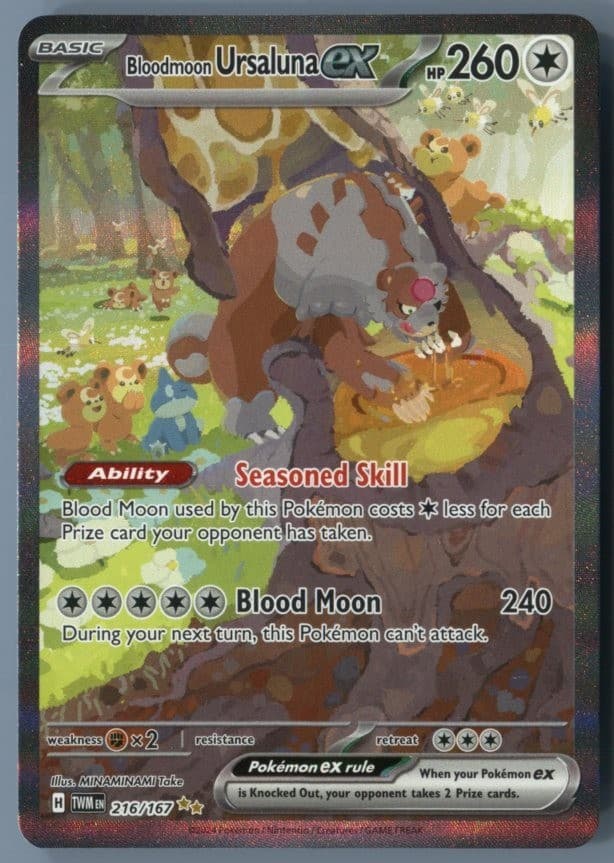 Bloodmoon Ursaluna ex 216/167 Sv06: Twilight Masquerade Holo LP