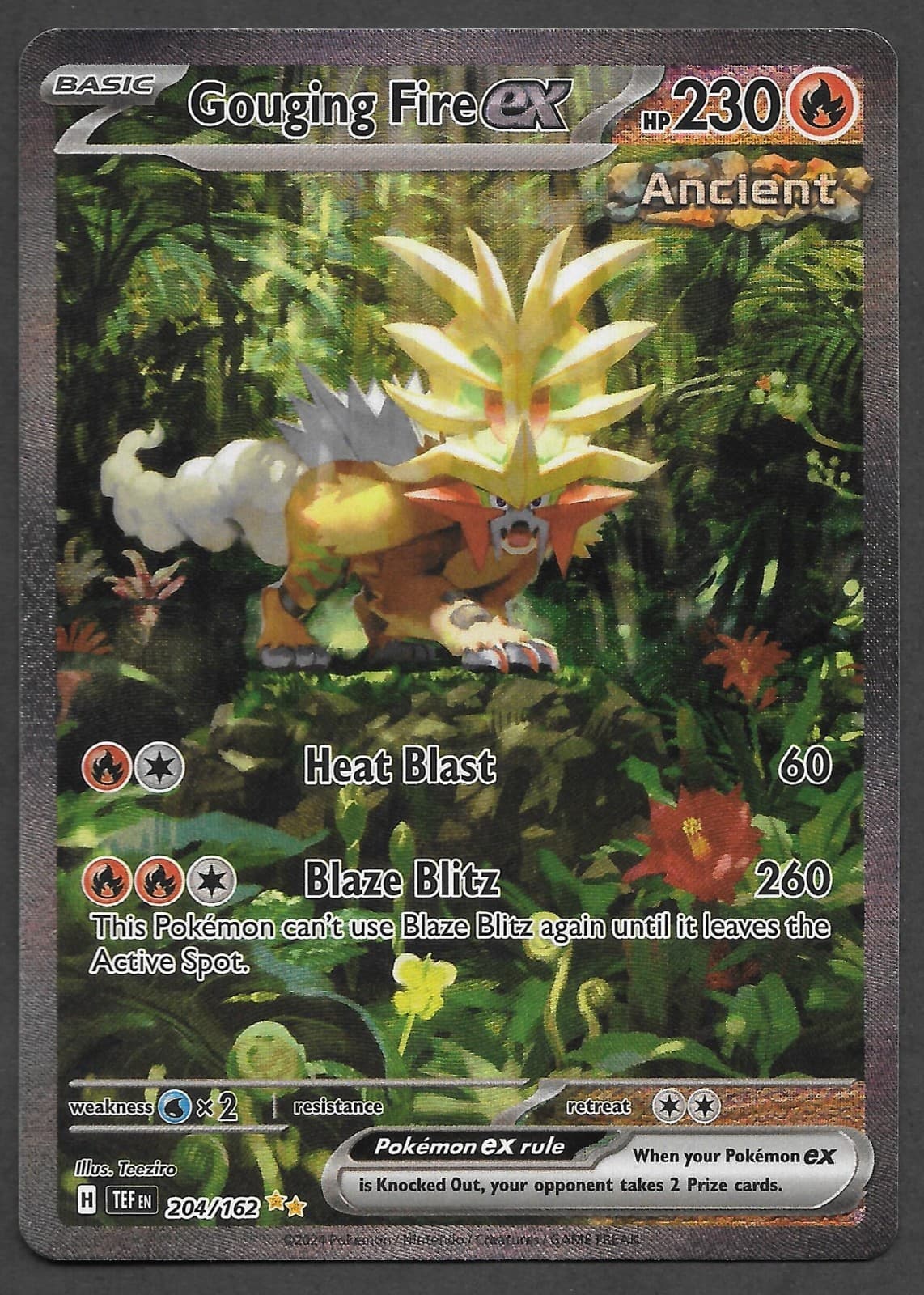 Gouging Fire ex | TEF | 204/162 | Pokémon | Temporal Forces | SIR Full Art Holo 
