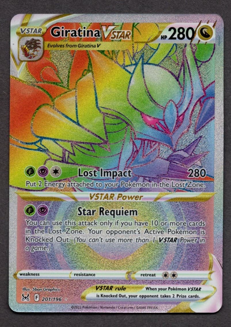 Giratina VSTAR 201/196 Lost Origin - Holo Pokemon NM/M (Rainbow Rare)