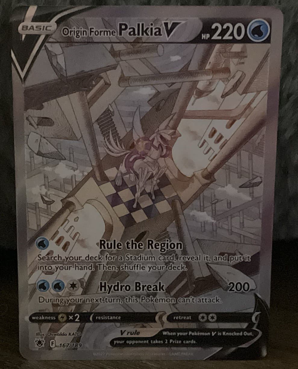 Origin Forme Palkia V (Alternate Full Art) 167/189 Swsh10: Astral Radiance Holo