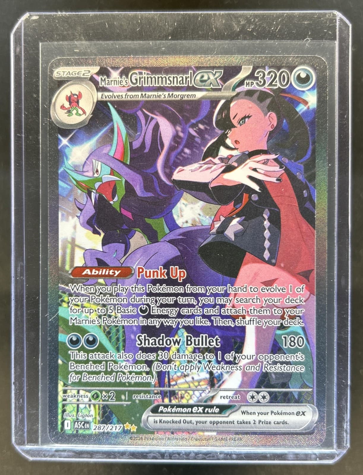 2026 Pokemon Marnie's Grimmsnarl ex Special Illustration Rare #287/217