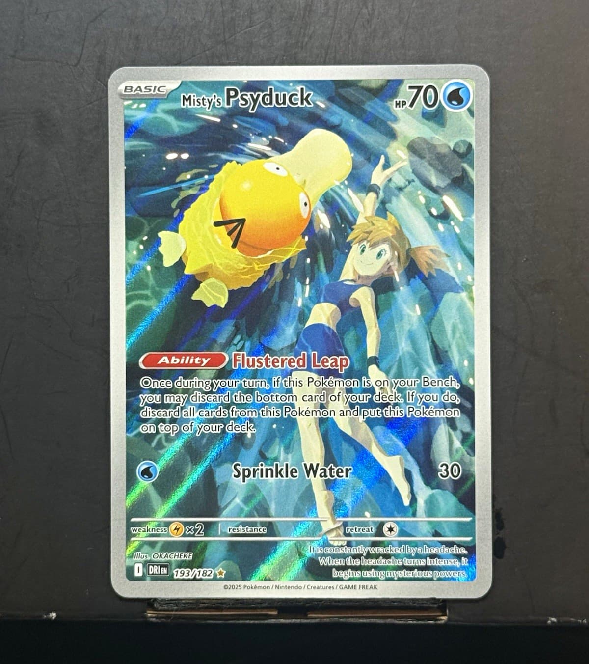 The Pokémon Company Misty's Psyduck 193/182 Sv10 IR Holo Eng HP70 Full Art