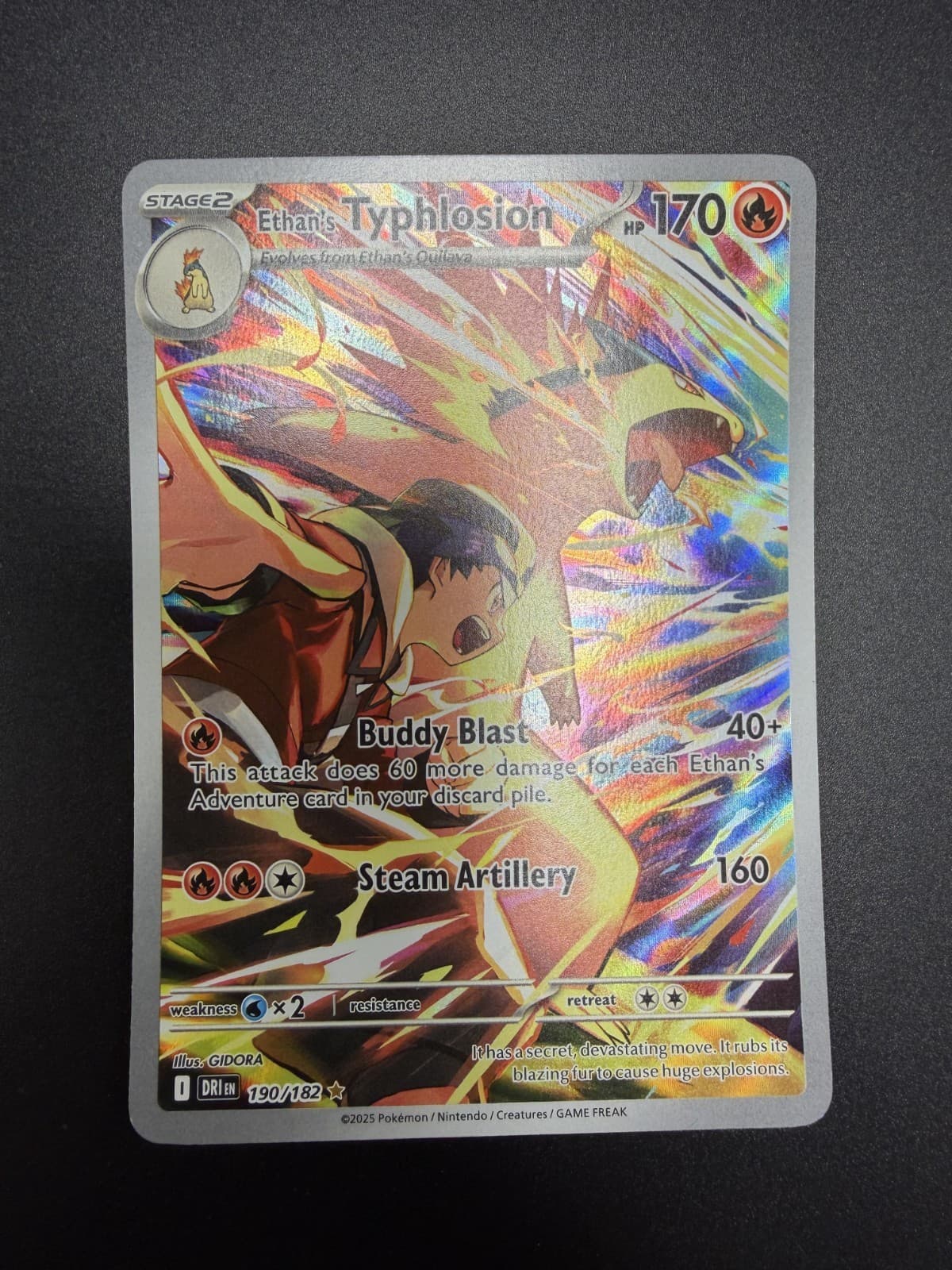 Pokémon TCG Ethan's Typhlosion 190/182 Sv10 Destined Rivals IR Holo HP 170 Eng