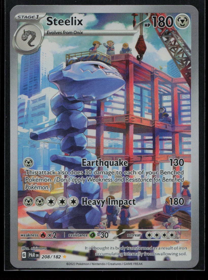 Steelix Holo Illustration Rare SV04: Paradox Rift 208/182 NM (3M)