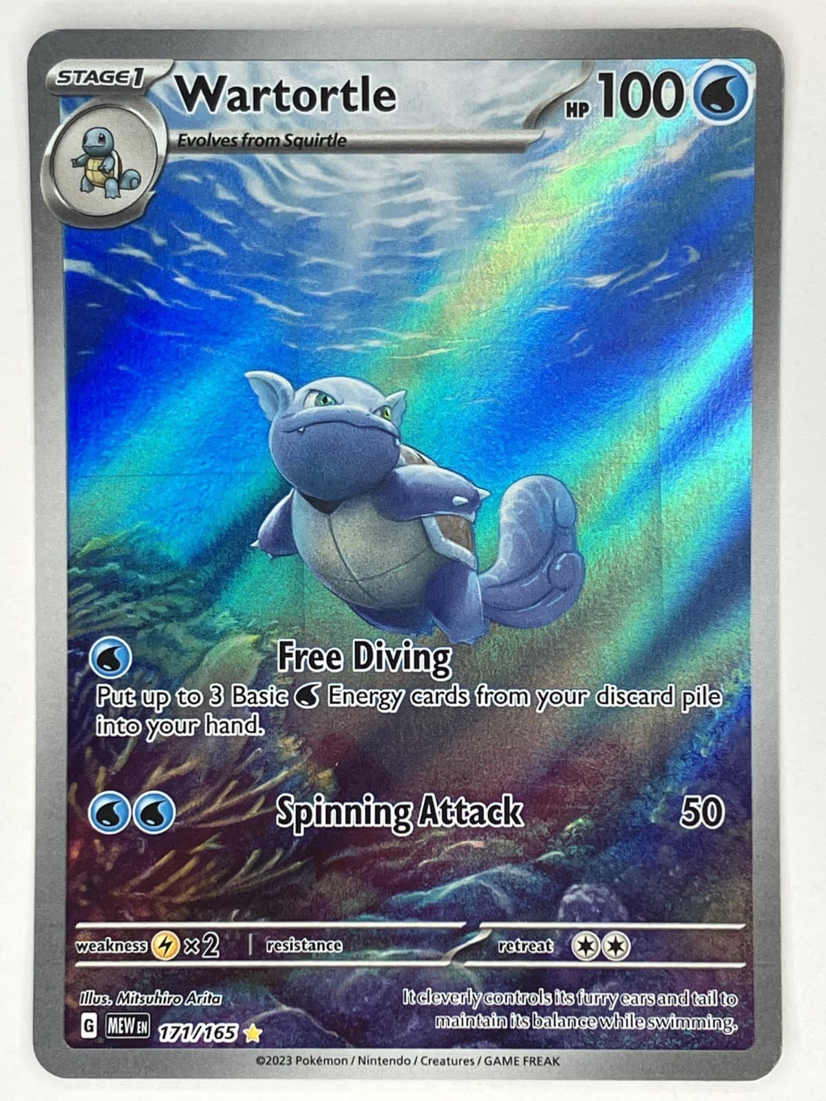 Wartortle NM IR 171/165 Sv: Scarlet & Violet 151 Pokemon TCG Holo