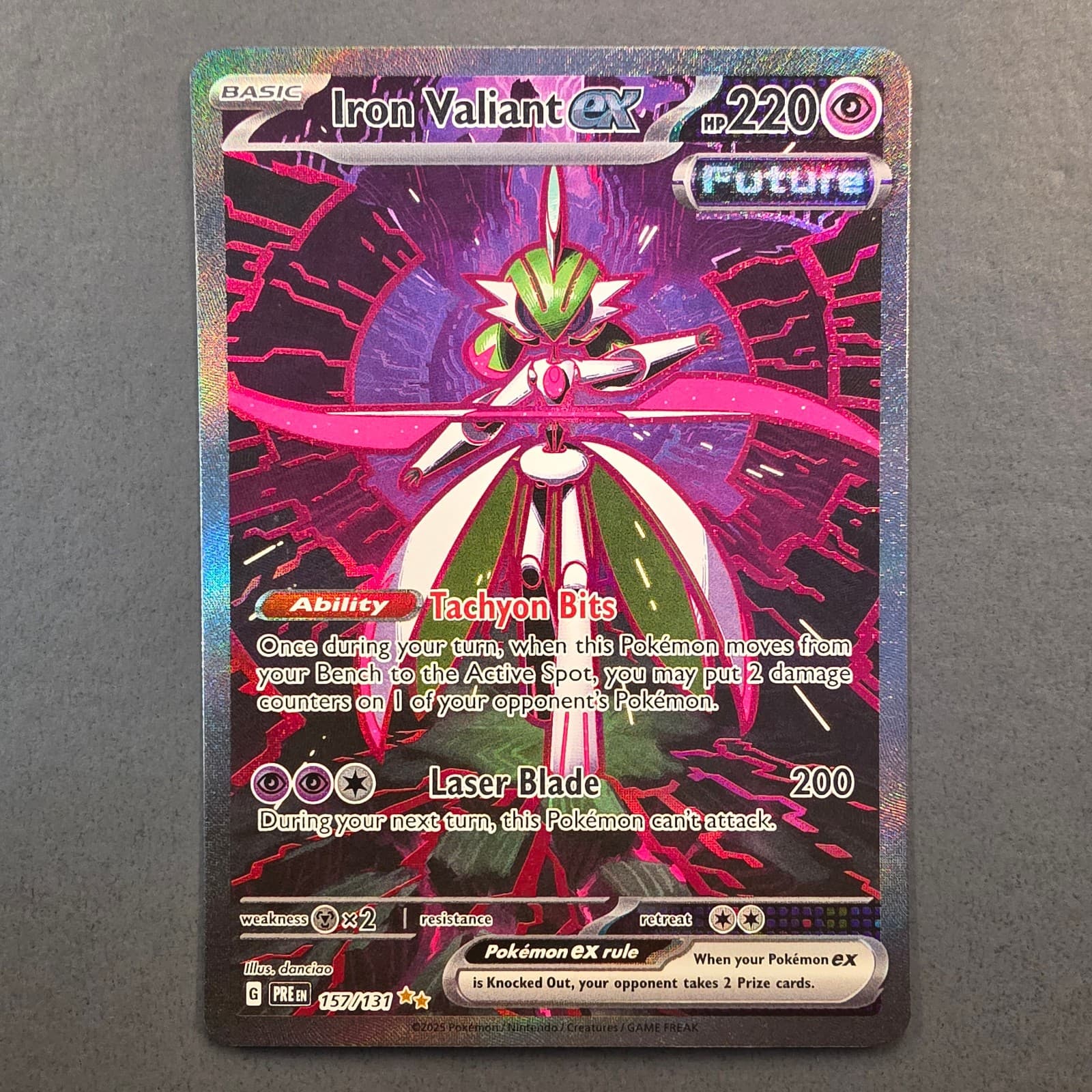 Iron Valiant ex 157/131 SIR - Pokemon Prismatic Evolutions - NM