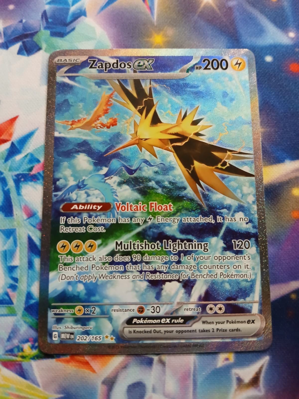 Zapdos ex 202/165 Sv: Scarlet & Violet 151 Holo