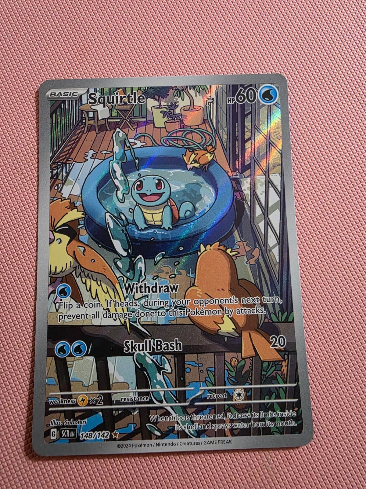 Squirtle Illustration Rare 148/142 2024 Stellar Crown NM