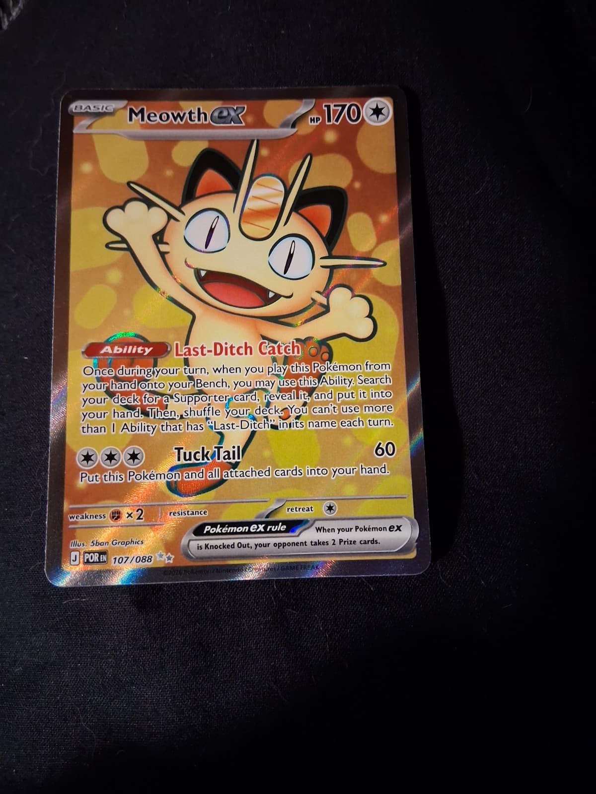 Meowth ex 107/088 Me03: Perfect Order Holo