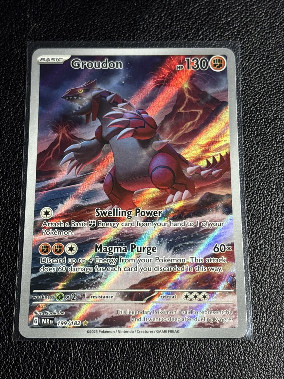 Pokemon Groudon 199/182 Paradox Rift Illustration Rare Holo EN NM