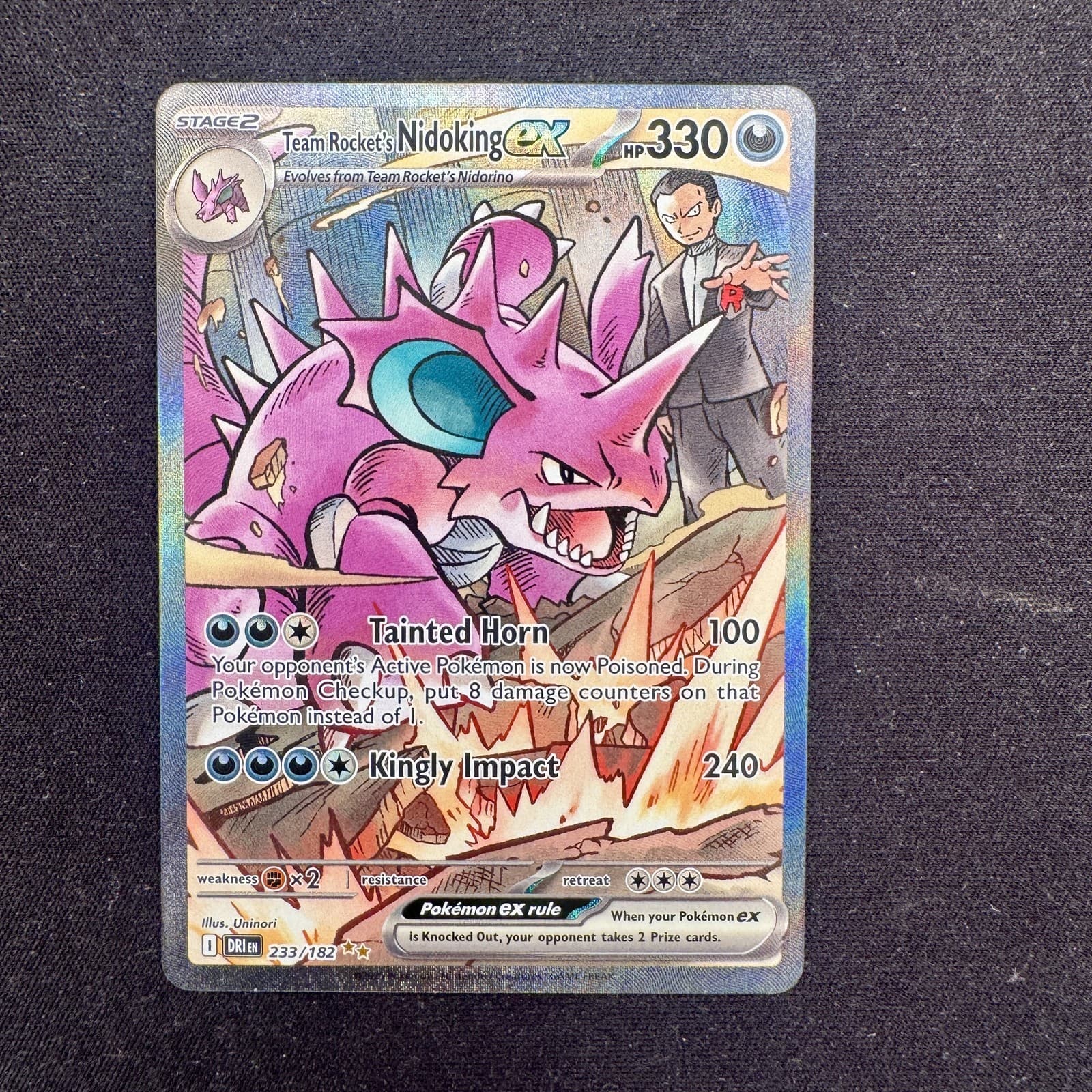 Team Rocket's Nidoking ex 233/182 Destined Rivals Holo SIR