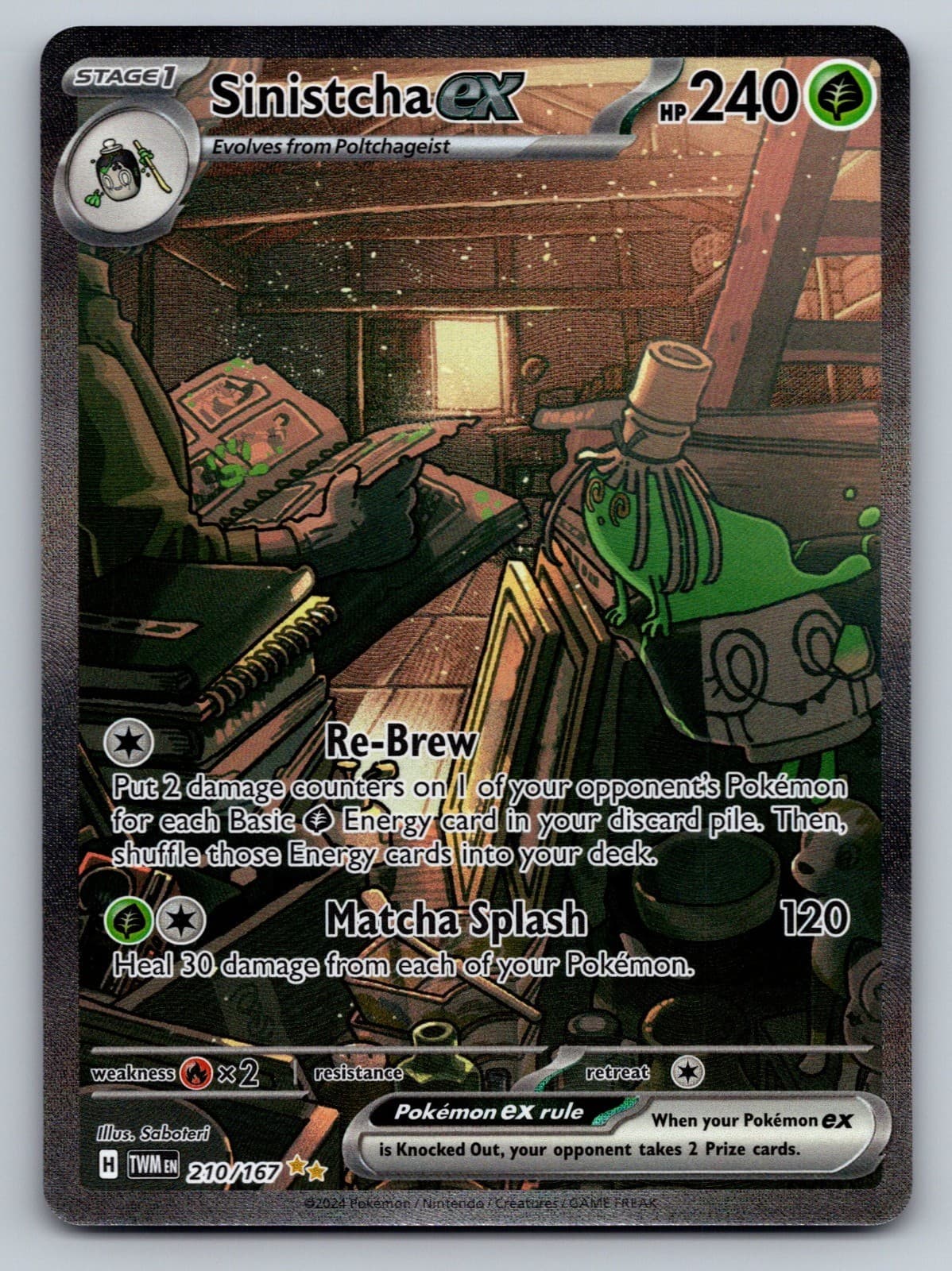 Sinistcha ex - Holo Special Illustration Rare SV06: Twilight Masquerade 210/167